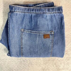 ROXY Beach Jeans Elastic Waist Blue Color Ladies Size‎ S